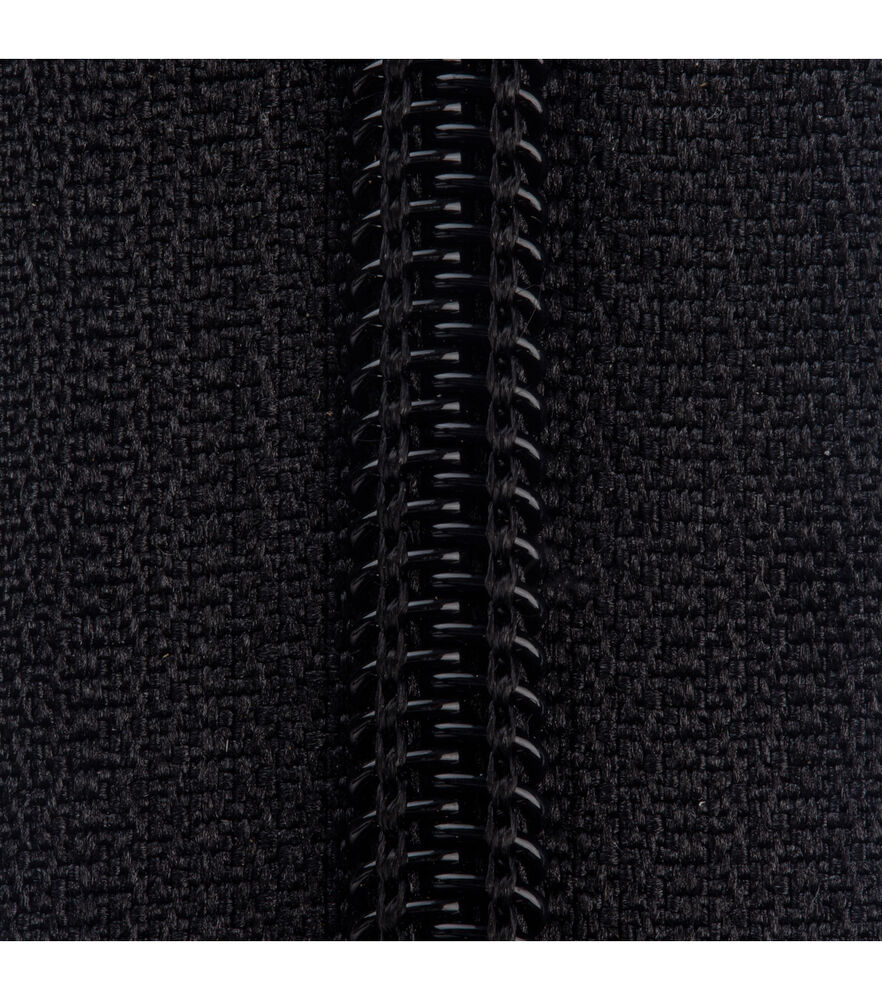 Coats & Clark Coil Separating Zipper 18", Black, swatch, image 5
