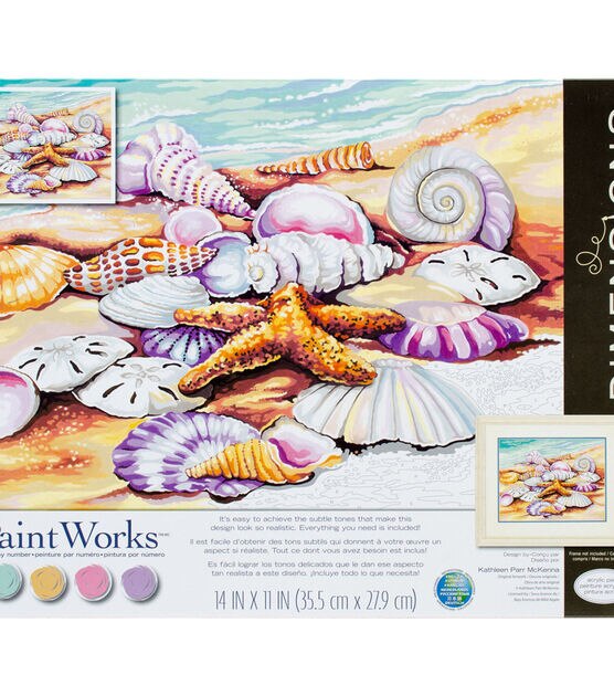 Dimensions 14" x 11" Shells Paint By Number Kit