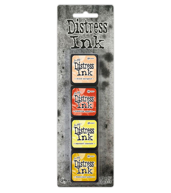 Tim Holtz 4ct Distress Kit Orange & Yellow Mini Ink Pads