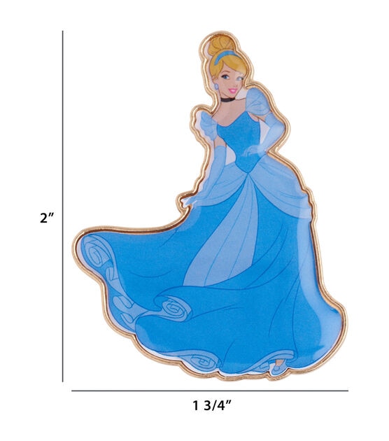 Blumenthal Lansing 2" Blue Disney Princess Cinderella Shank Button, , hi-res, image 4