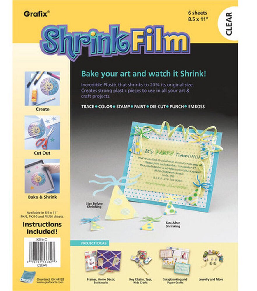 Child Gift Craft Making Art Plastic Sheet Shrink Film Sheets Heat