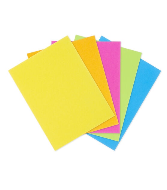 50 Sheet 6" x 8" Electric Neon Cardstock Paper Pack by Park Lane, , hi-res, image 2