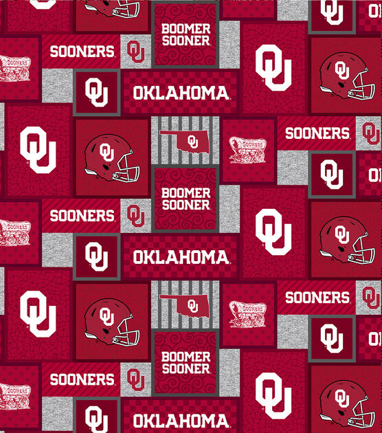 University of Oklahoma Sooners Fleece Fabric College Patch, , hi-res, image 2