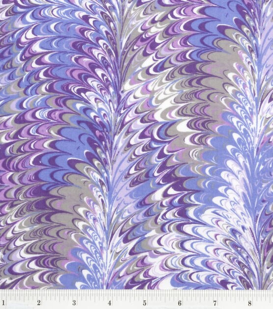 Purple & Gray Oil Slick Quilt Cotton Fabric by Keepsake Calico