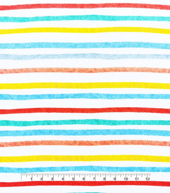 Up Up Away Striped Cotton Flannel Nursery Fabric by Lil' POP!, , hi-res, image 4