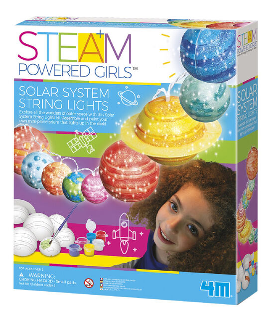 4M STEAM Powered Girls Solar System String Lights Toy