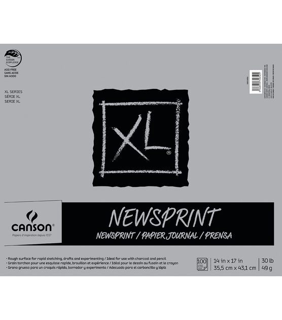 Canson XL Newsprint Paper Pad, 100 Sheets, 14" x 17", , hi-res, image 1
