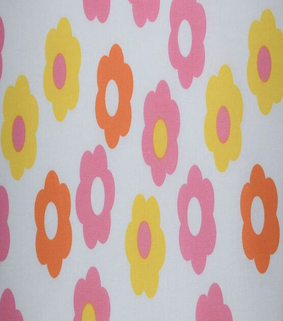 Pink & Yellow Groovy Daisies Quilt Cotton Fabric by Quilter's Showcase, , hi-res, image 2