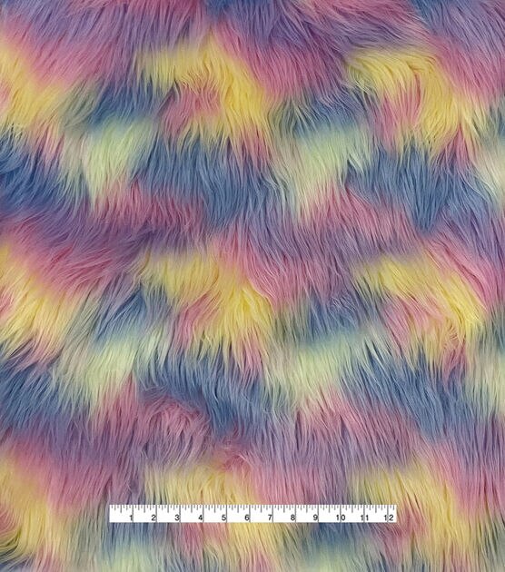 Multi Color Faux Fur Fabric, , hi-res, image 7