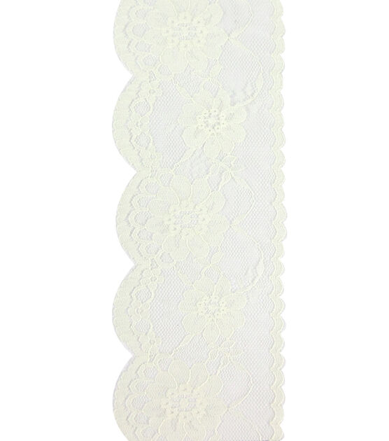Save the Date 2.5"x15' Ivory Lace Ribbon, , hi-res, image 2
