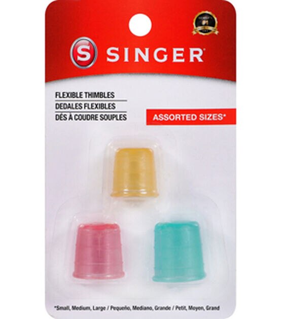 SINGER Sew Cute Flexible Thimbles 3 Pkg