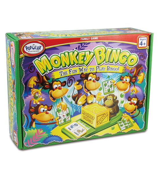 Popular Playthings 105ct Monkey Bingo Card Family Game