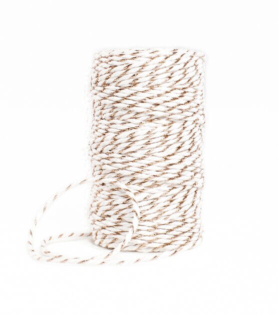 Park Lane Twine Rose Gold & White