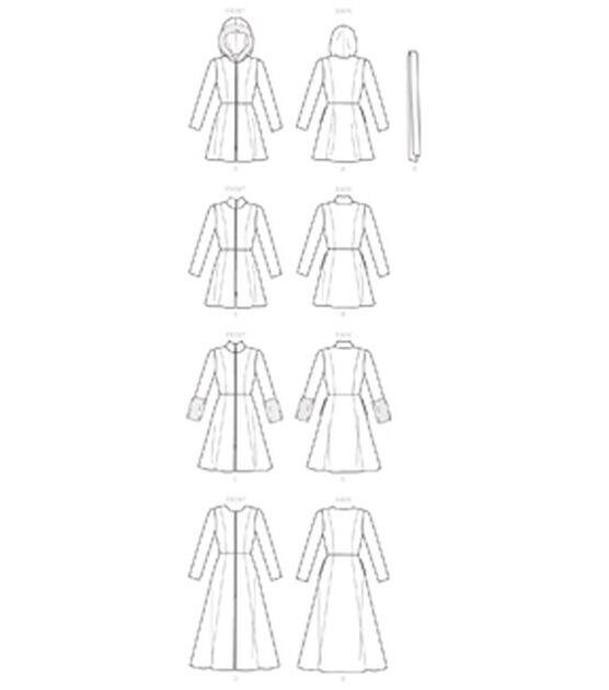 McCall's M7848 Size 8 to 24W Misses & Women's Petite Coat Sewing Pattern, , hi-res, image 9
