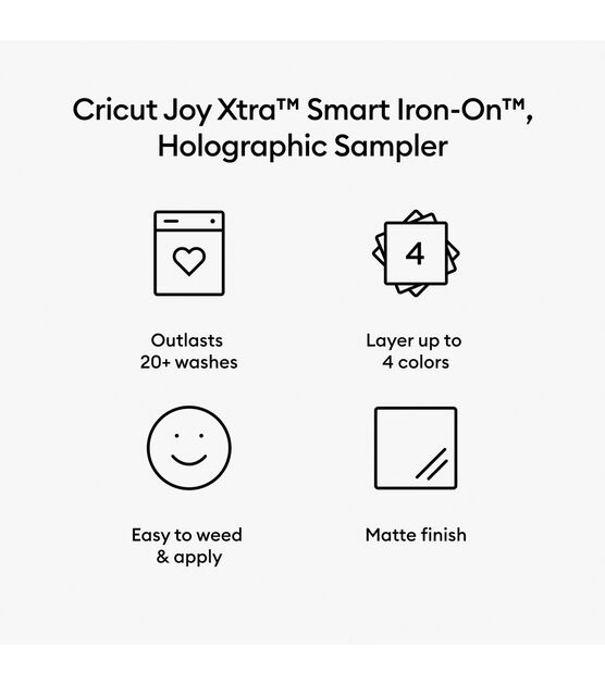 Cricut Joy Xtra™ Smart Iron-On™ Holographic Sampler