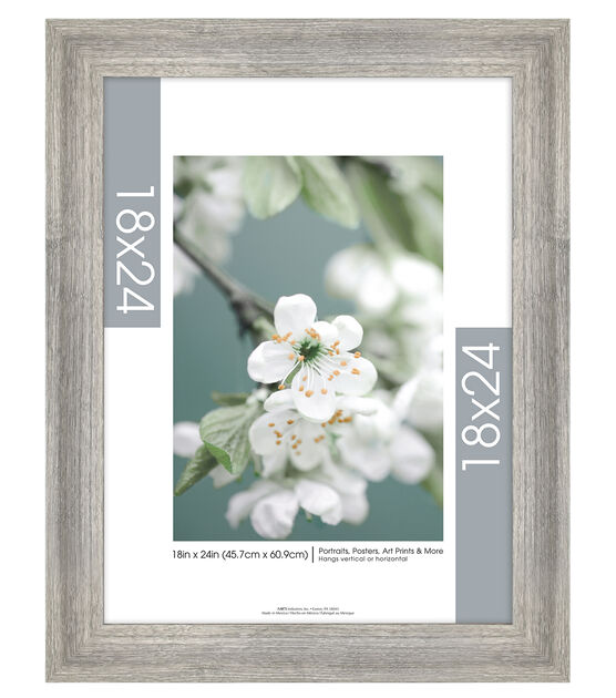 MCS 18"x24" Gray Rustic Poster Frame Rustic | JOANN