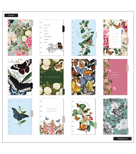 Happy Planner 2023 Butterflies & Blooms Mini Dashboard 12 Month Planner, , hi-res, image 3