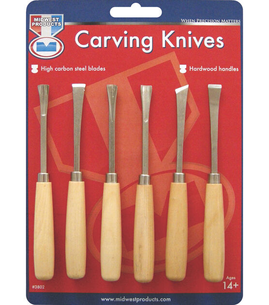Midwest Products 6 pk Wooden Carving Knives