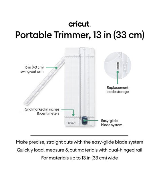 13 In. Basic Trimmer, Cricut Portable Original Cut Craft Show