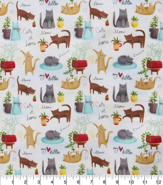 Curious Cats Novelty Cotton Fabric