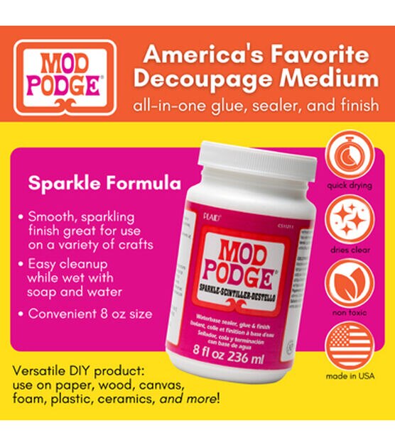 Mod Podge Sparkle 8oz, , hi-res, image 7