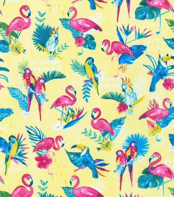 Robert Kaufman Tropical Posers Novelty Cotton Fabric