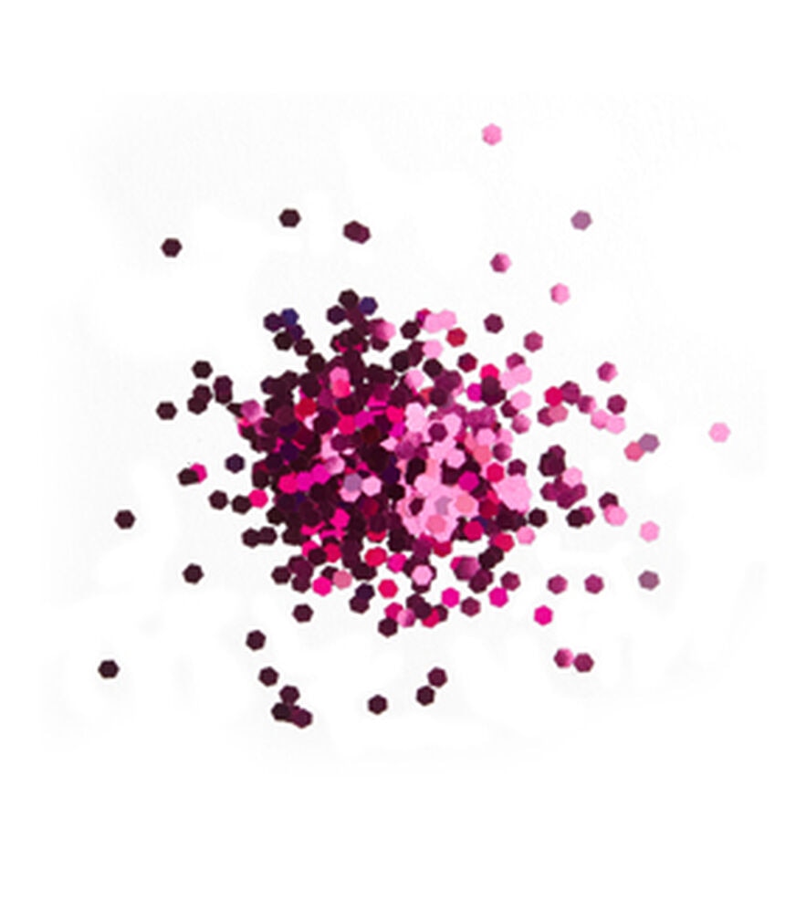 POP! Glitter Stacker Jumbo  Holographic 2oz, Bright Raspberry Pink, swatch, image 1