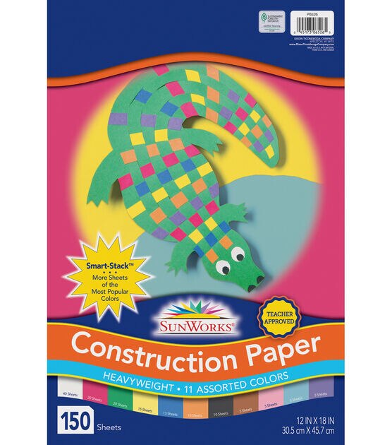 Sunworks Black Construction Paper, Bargain