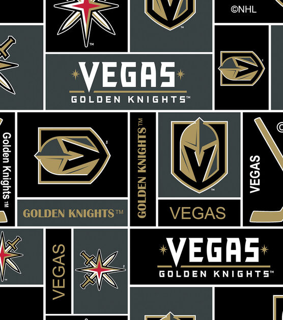 Vegas Golden Knights Fleece Fabric 60'' Block