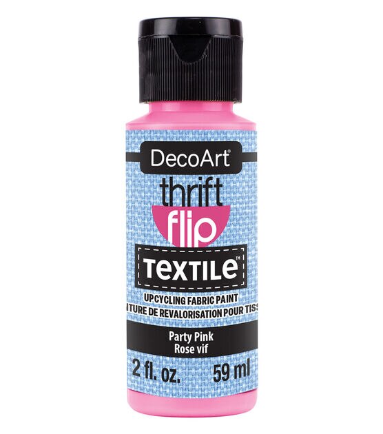 Decoart Thrift Flip Matte for Textile 2oz Squeeze Bottle-Racing Red