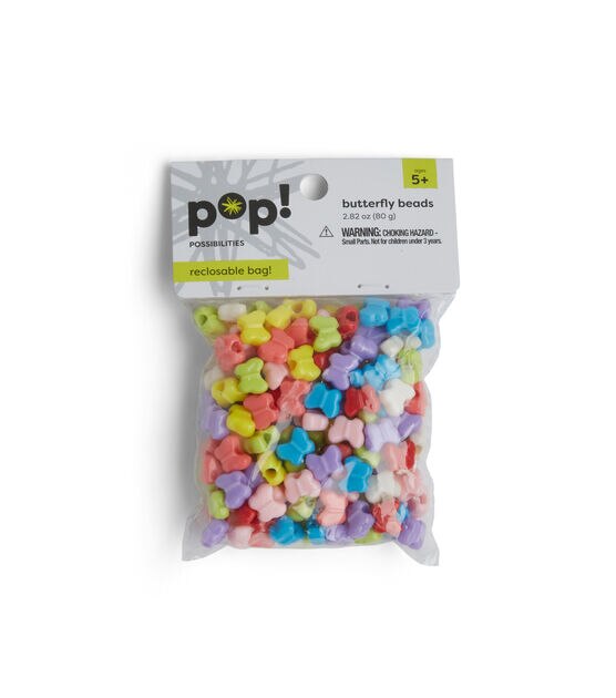 Pop! Possibilities 12 Pk Football Beads - Kids Pony Beads - Kids