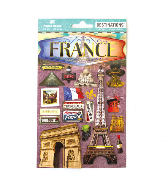 Paper House France Destination Stickers