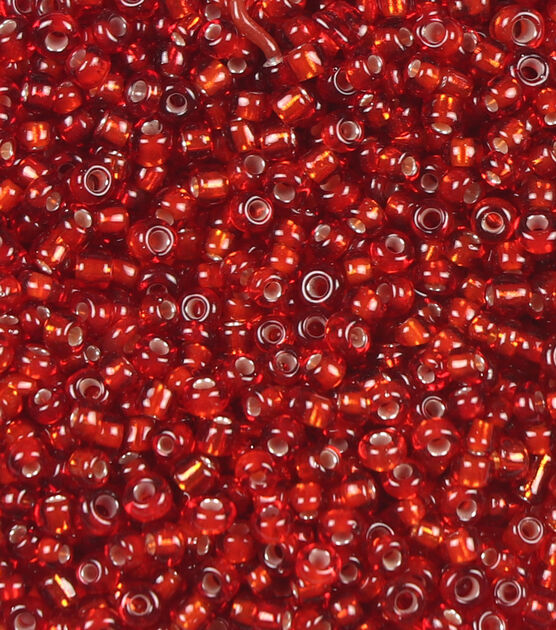 2mm Red Glass Rocaille Seed Beads by hildie & jo, , hi-res, image 3