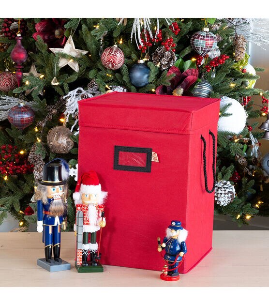 Santa's Bags Red 17in Nutcracker Collectibles Storage Box, , hi-res, image 5