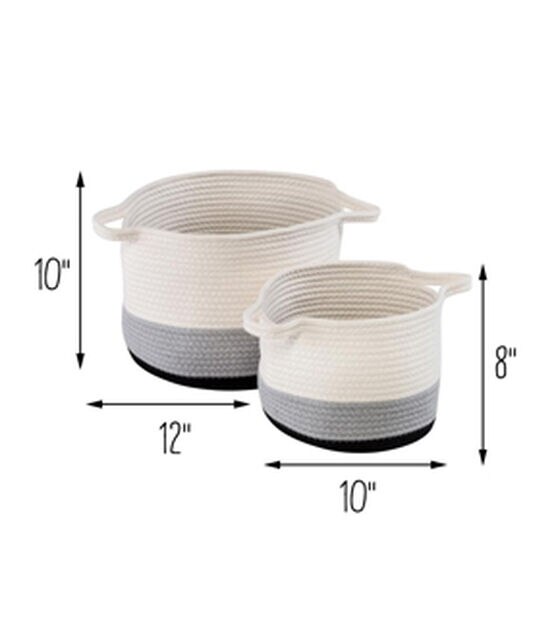 Honey Can Do 12" Nesting Cotton Rope Baskets 2ct, , hi-res, image 12