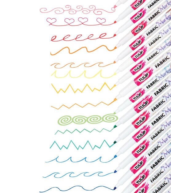 Tulip 15 pk Opaque Fabric Markers Assorted
