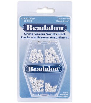 Beadalon 4mm Crimp Covers - 20PK/Silver Plated
