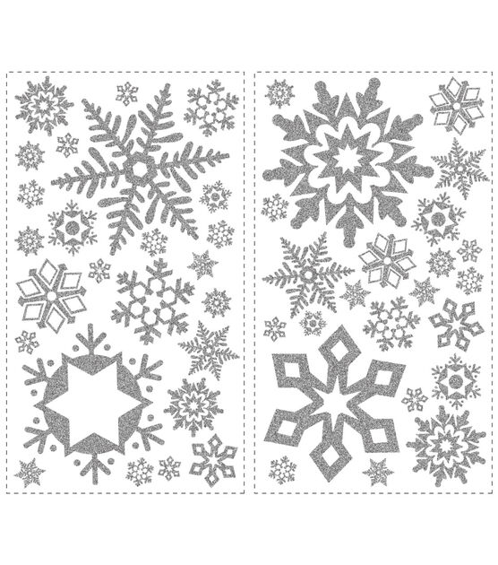 RoomMates Wall Decals Glitter Snowflakes
