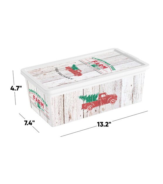 Santa's Bags Red 12 Roll Wrapping Paper Storage Box