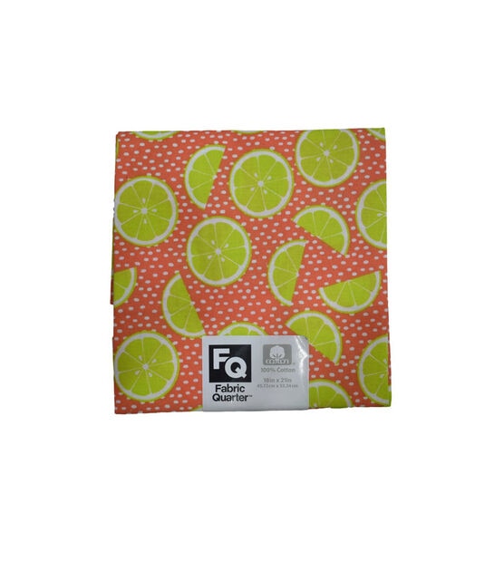 18" x 21" Green Limes Cotton Fabric Quarter 1pc by Quilter's Showcase