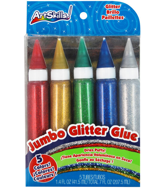 ArtSkills 1.4oz Classic Washable Glitter Glue Tubes 5pc