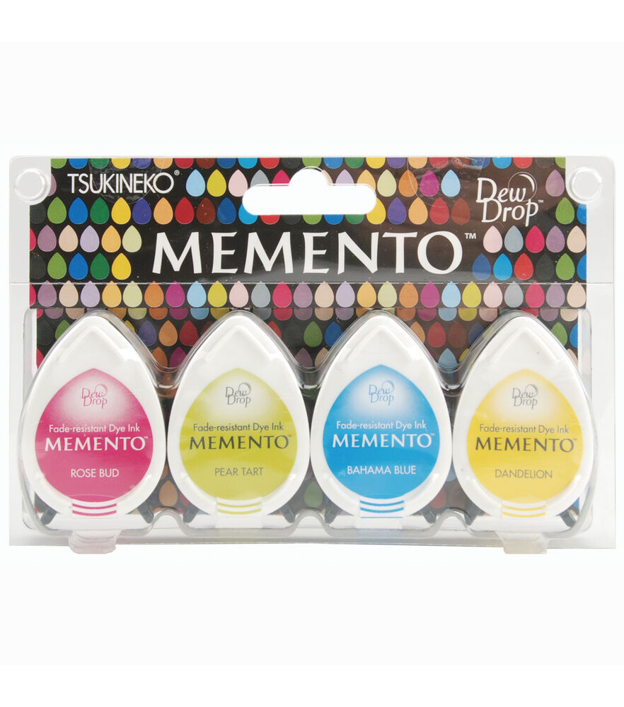 Memento Dew Drop Dye Ink Pads 4/Pkg Beach Party