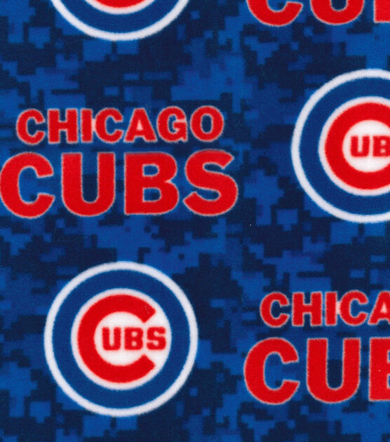 Fabric Traditions Chicago Cubs Fleece Fabric Digital Camo
