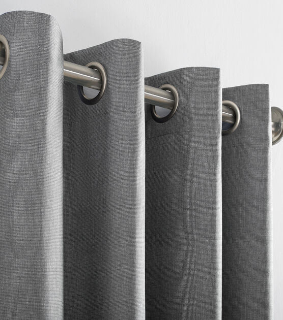 S Lichtenberg Grey Grommet Curtain Panels 50" X 63", , hi-res, image 3