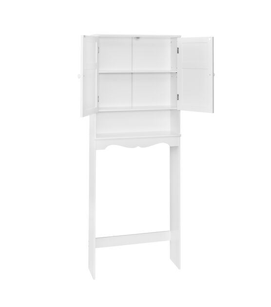 Honey Can Do 23.5" x 63" White Over The Toilet Bath Cabinet Space Saver, , hi-res, image 9