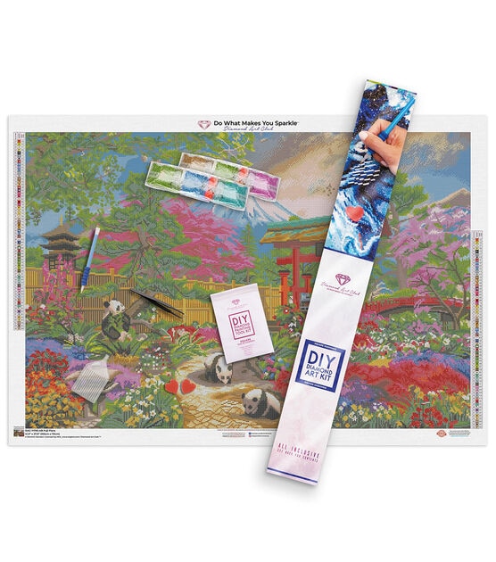 Diamond Art Club 41" x 27.5" Fuji Flora Painting Kit, , hi-res, image 3