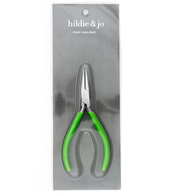 8" Chain Nose Pliers With Green Handle by hildie & jo