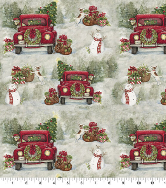 Springs Creative Country Drive Christmas Cotton Fabric
