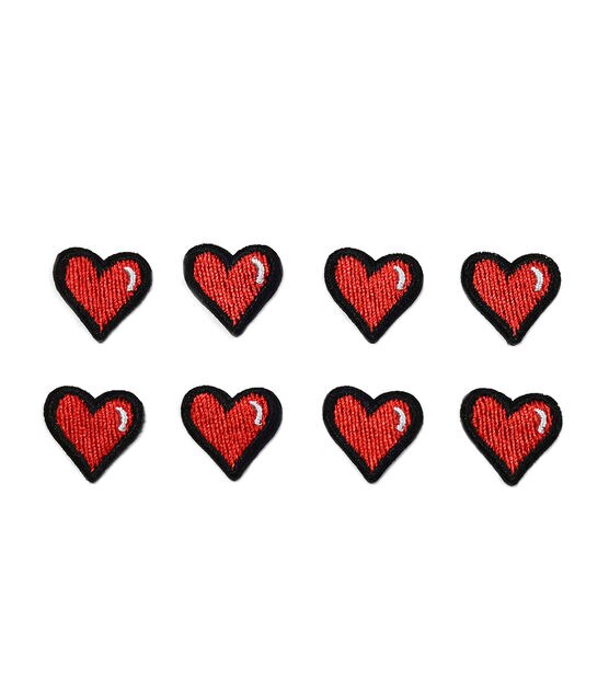 8pk Heart Iron On Patches by hildie & jo