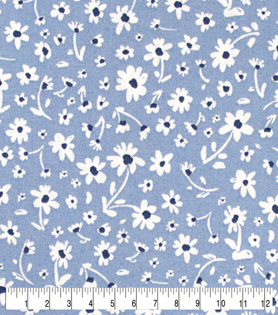 Floral on Light Blue Quilt Cotton Fabric by Keepsake Calico, , hi-res, image 3